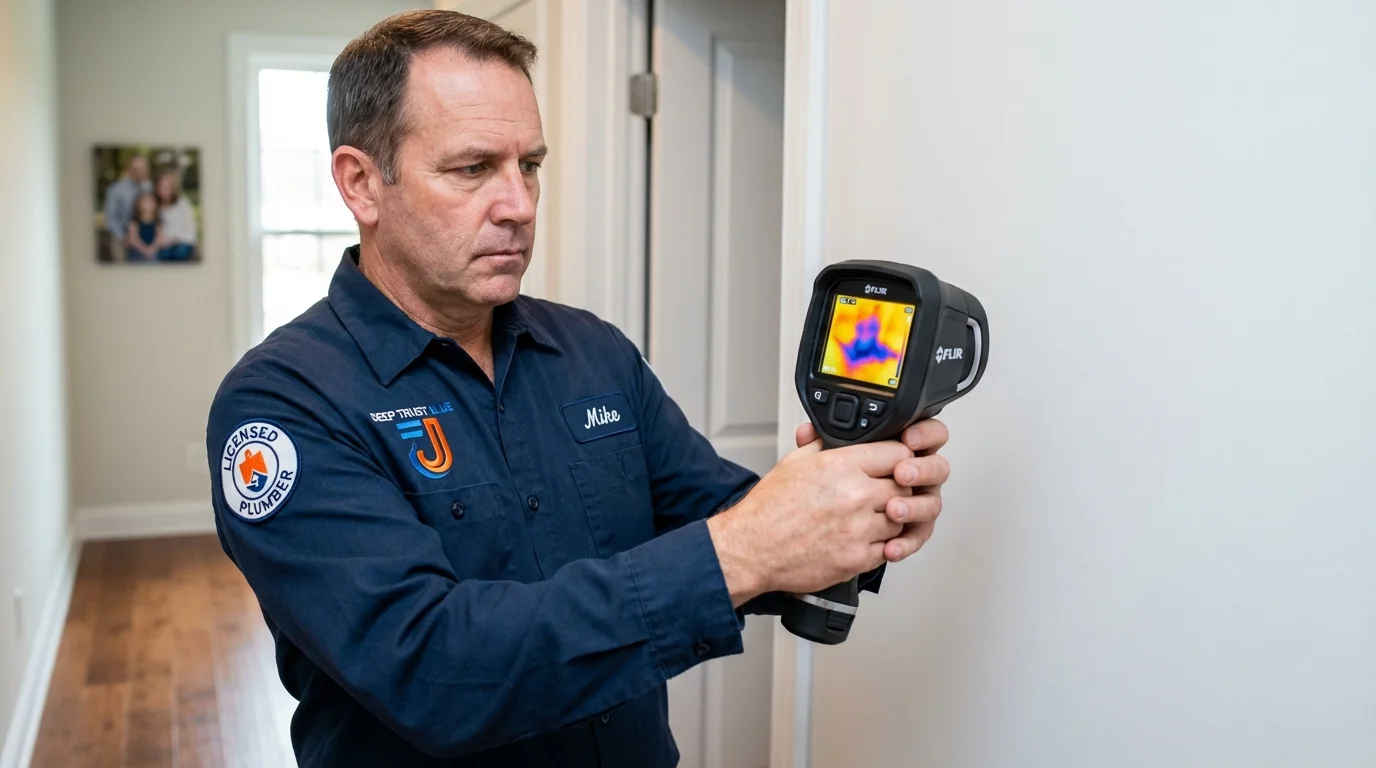 Thermal imaging leak detection by Johns Plumbing LLC in Fishersville